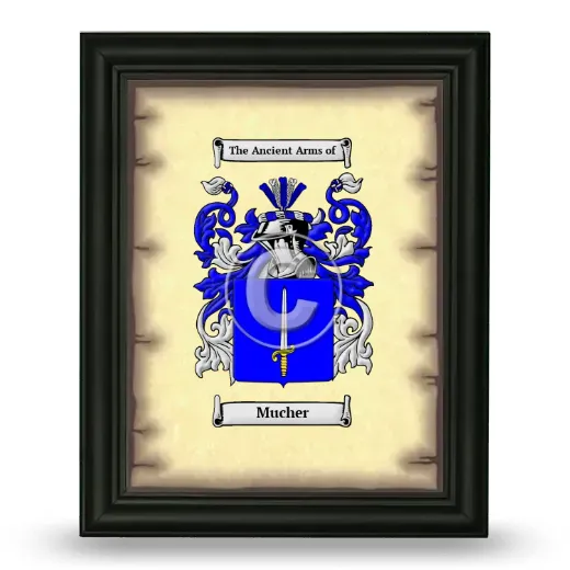 Mucher Coat of Arms Framed - Black