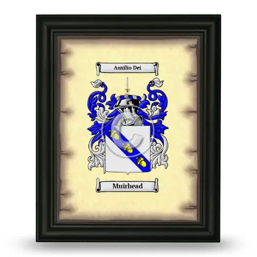 Muirhead Coat of Arms Framed - Black