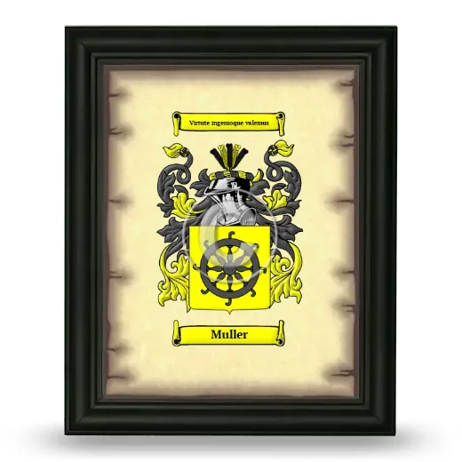 Muller Coat of Arms Framed - Black