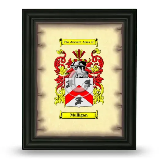 Mulligan Coat of Arms Framed - Black