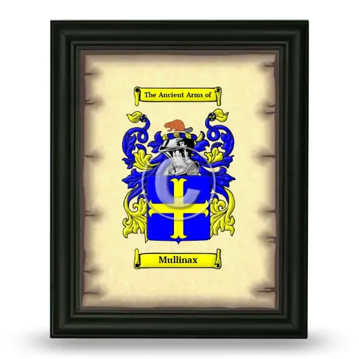 Mullinax Coat of Arms Framed - Black