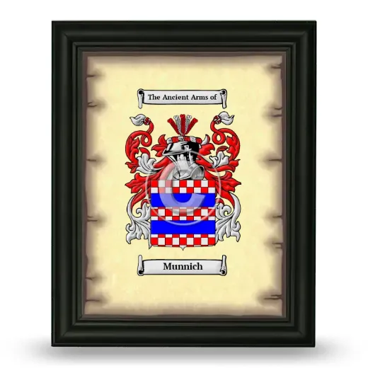 Munnich Coat of Arms Framed - Black
