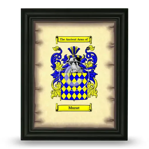 Murat Coat of Arms Framed - Black