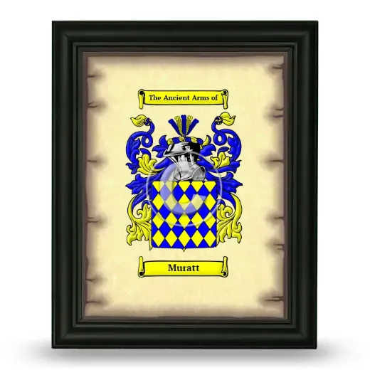 Muratt Coat of Arms Framed - Black