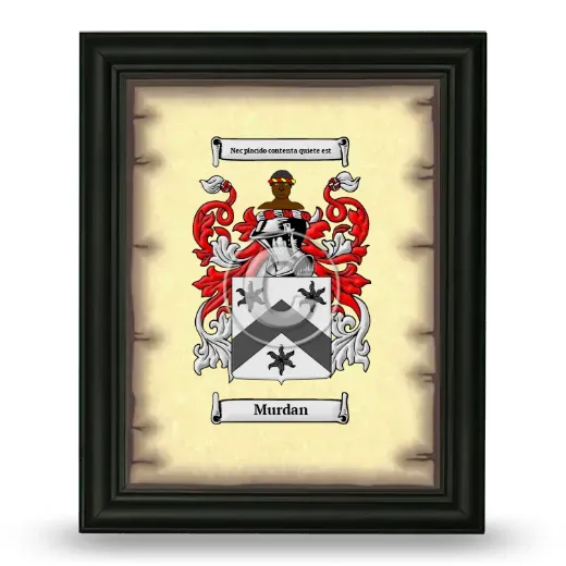 Murdan Coat of Arms Framed - Black