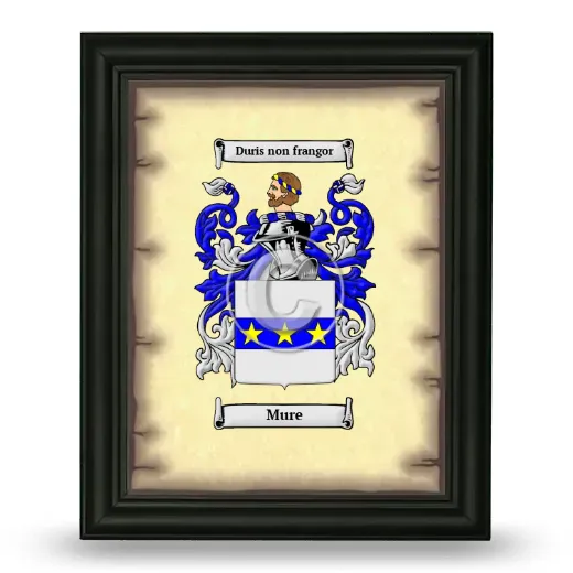 Mure Coat of Arms Framed - Black