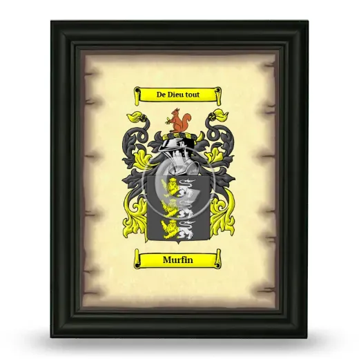 Murfin Coat of Arms Framed - Black
