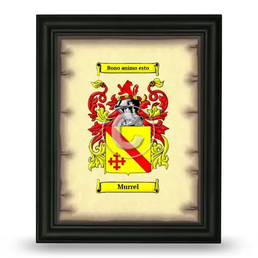 Murrel Coat of Arms Framed - Black