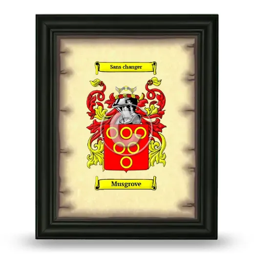 Musgrove Coat of Arms Framed - Black