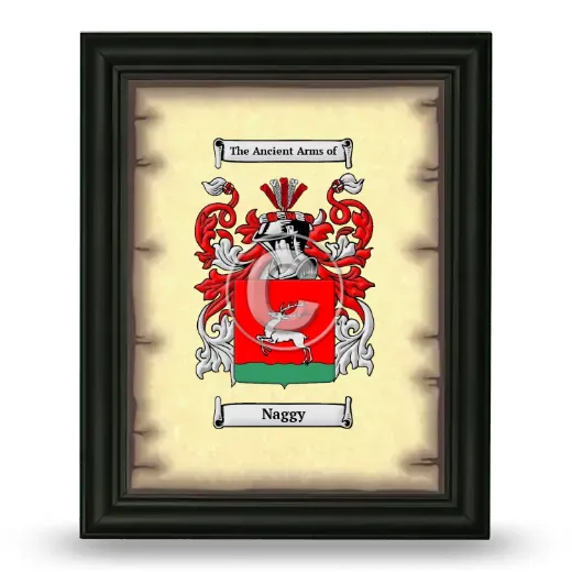 Naggy Coat of Arms Framed - Black