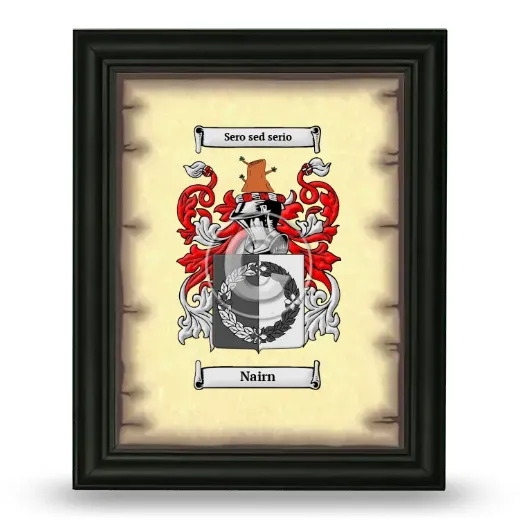 Nairn Coat of Arms Framed - Black