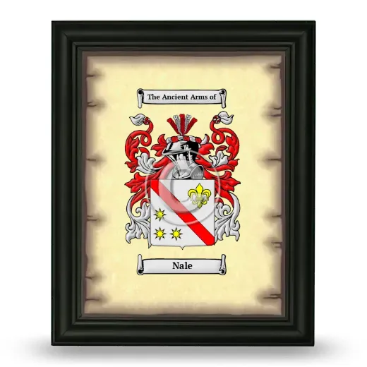 Nale Coat of Arms Framed - Black