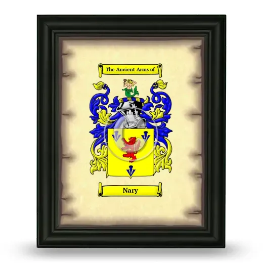 Nary Coat of Arms Framed - Black