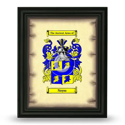 Naym Coat of Arms Framed - Black