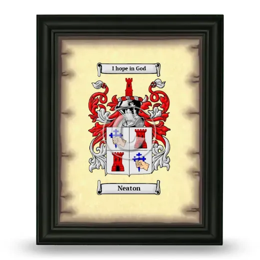 Neaton Coat of Arms Framed - Black