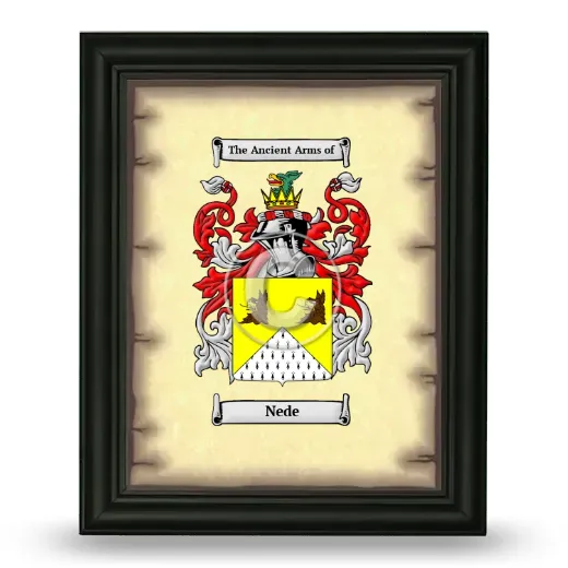 Nede Coat of Arms Framed - Black