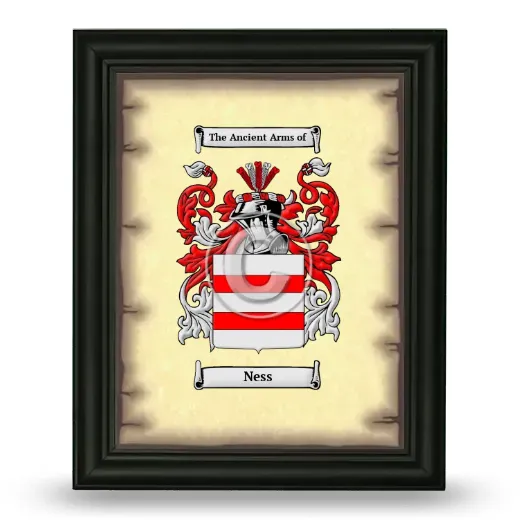 Ness Coat of Arms Framed - Black