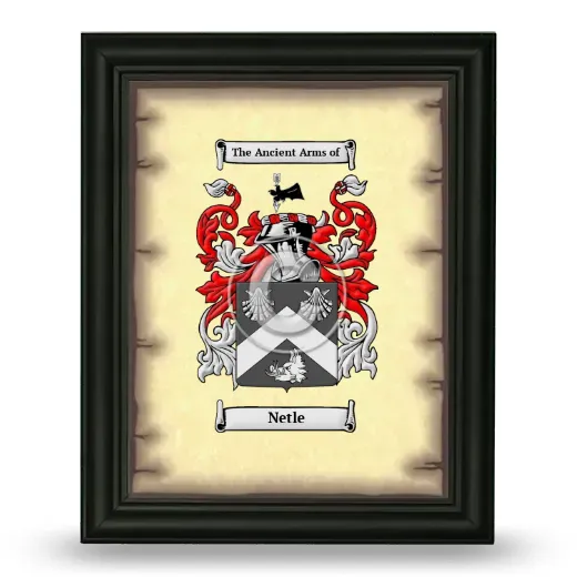 Netle Coat of Arms Framed - Black
