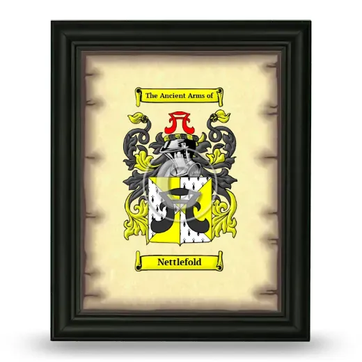 Nettlefold Coat of Arms Framed - Black