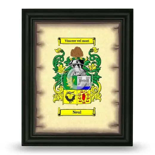 Neul Coat of Arms Framed - Black