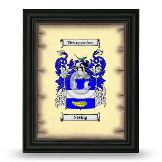 Neving Coat of Arms Framed - Black