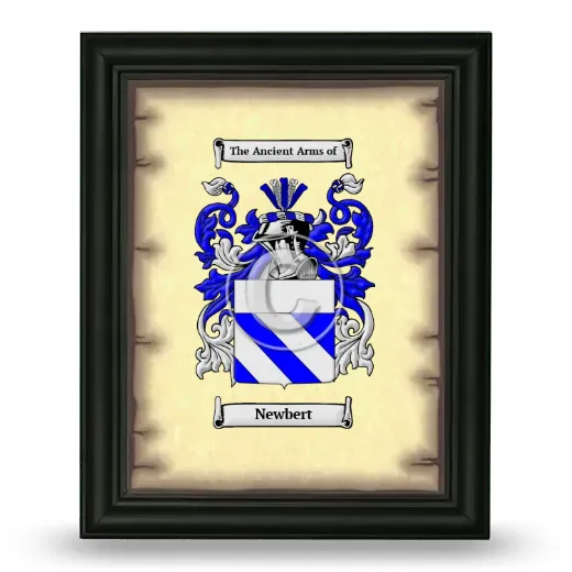 Newbert Coat of Arms Framed - Black