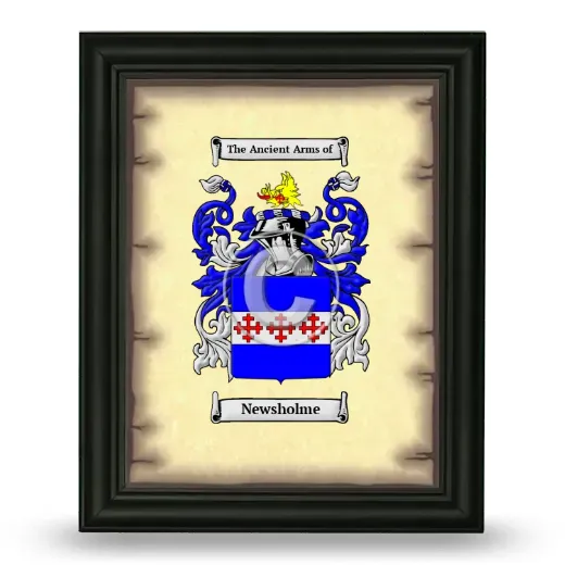 Newsholme Coat of Arms Framed - Black