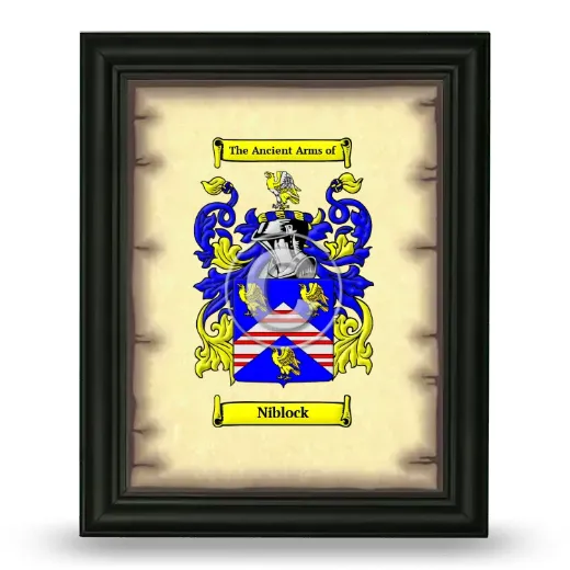 Niblock Coat of Arms Framed - Black