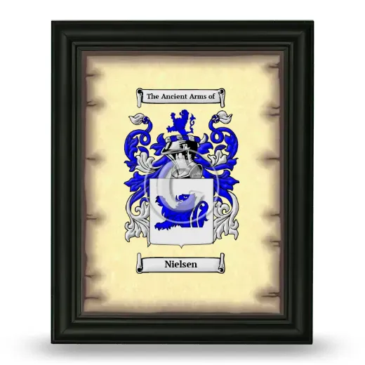 Nielsen Coat of Arms Framed - Black
