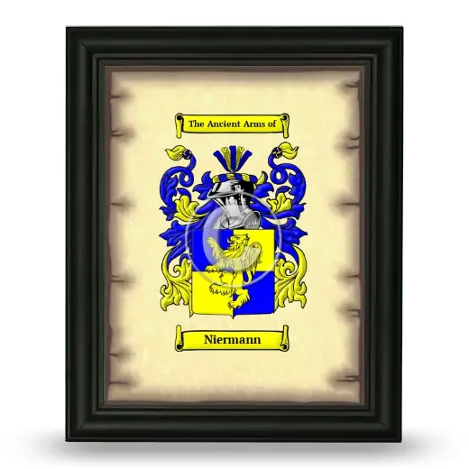 Niermann Coat of Arms Framed - Black