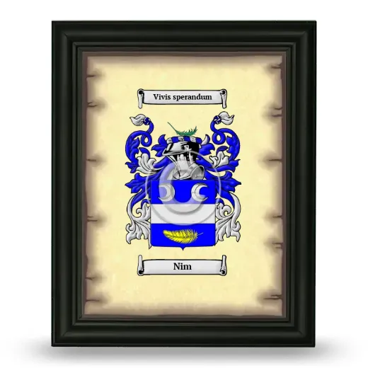 Nim Coat of Arms Framed - Black