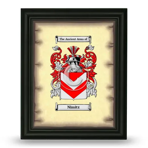 Nimitz Coat of Arms Framed - Black