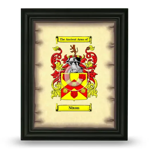 Nixon Coat of Arms Framed - Black