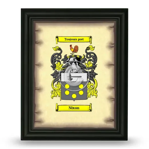 Nixon Coat of Arms Framed - Black