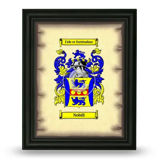 Nobill Coat of Arms Framed - Black