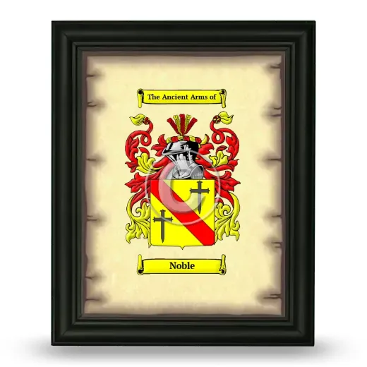 Noble Coat of Arms Framed - Black