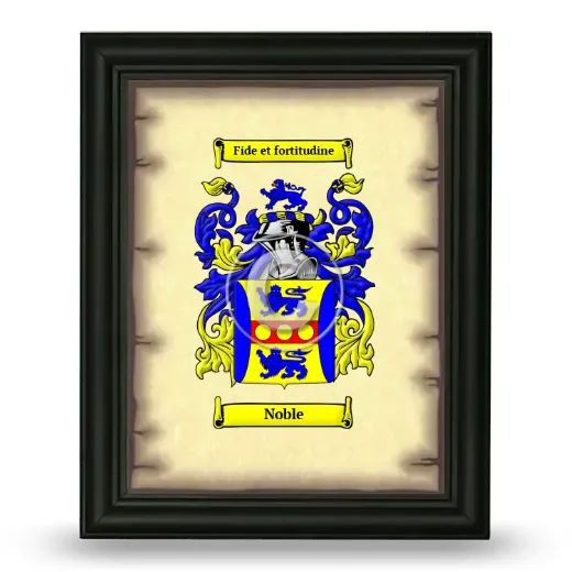 Noble Coat of Arms Framed - Black