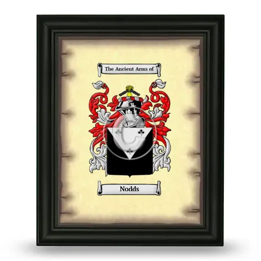 Nodds Coat of Arms Framed - Black