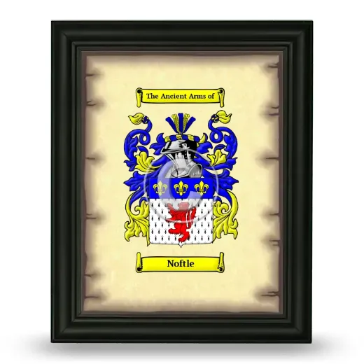 Noftle Coat of Arms Framed - Black