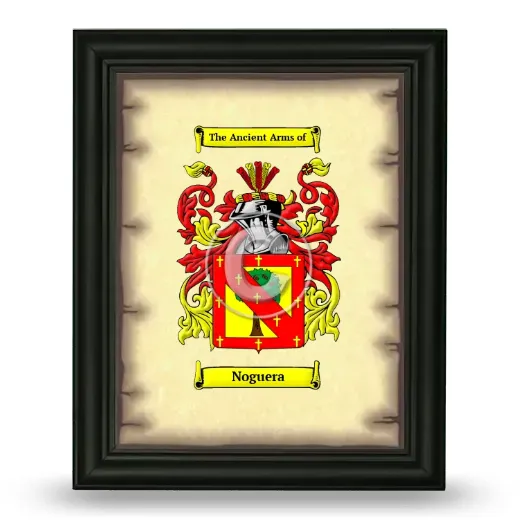 Noguera Coat of Arms Framed - Black