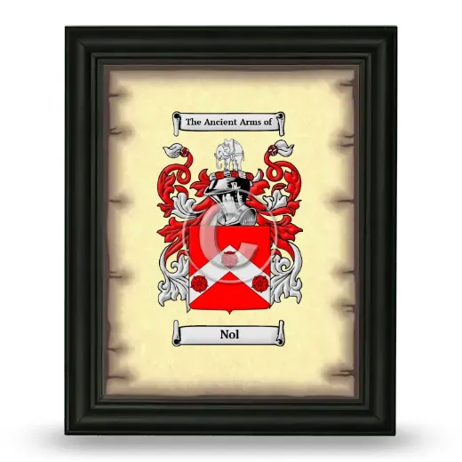 Nol Coat of Arms Framed - Black