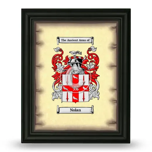 Nolan Coat of Arms Framed - Black