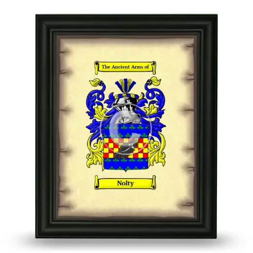 Nolty Coat of Arms Framed - Black