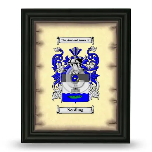 Nordling Coat of Arms Framed - Black