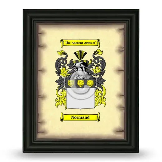 Normand Coat of Arms Framed - Black