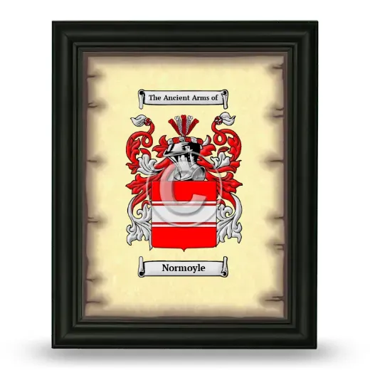 Normoyle Coat of Arms Framed - Black