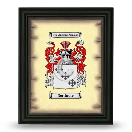 Northcote Coat of Arms Framed - Black