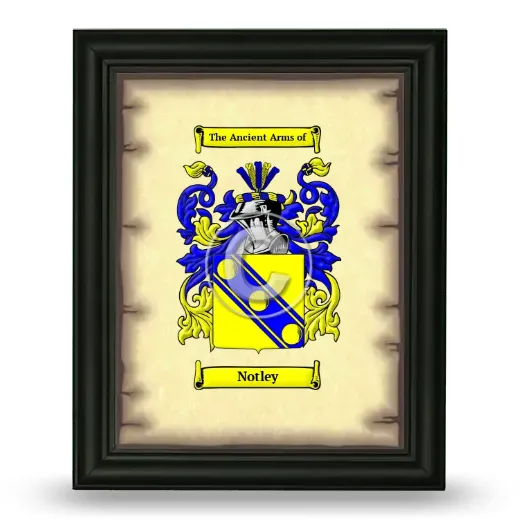 Notley Coat of Arms Framed - Black