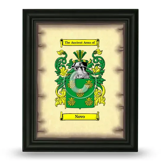 Novo Coat of Arms Framed - Black