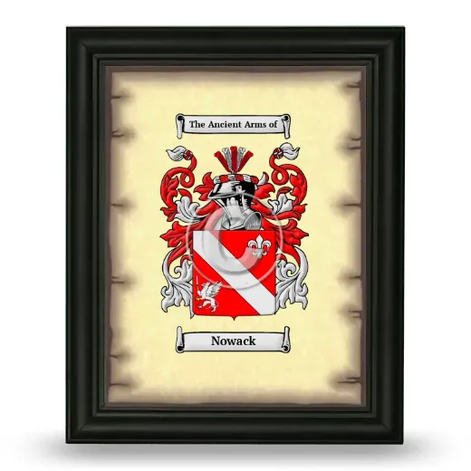 Nowack Coat of Arms Framed - Black